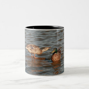 Caneca De Café Em Dois Tons Patos Reproduzíveis