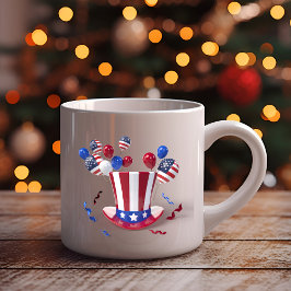 Caneca De Café Em Dois Tons Patriotic Perk: Mug de Café Dia da Independência d