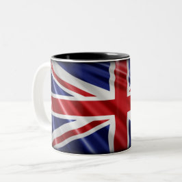 Caneca De Café Em Dois Tons Patriótico, bandeira da União, bandeira britânica