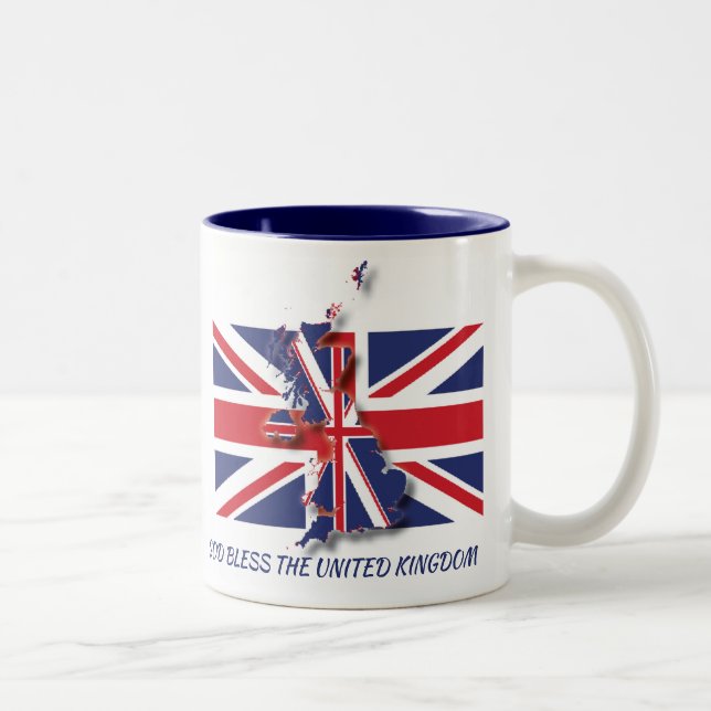 Caneca De Café Em Dois Tons Patriótico de Texto Personalizado da Escritura de  (Direita)