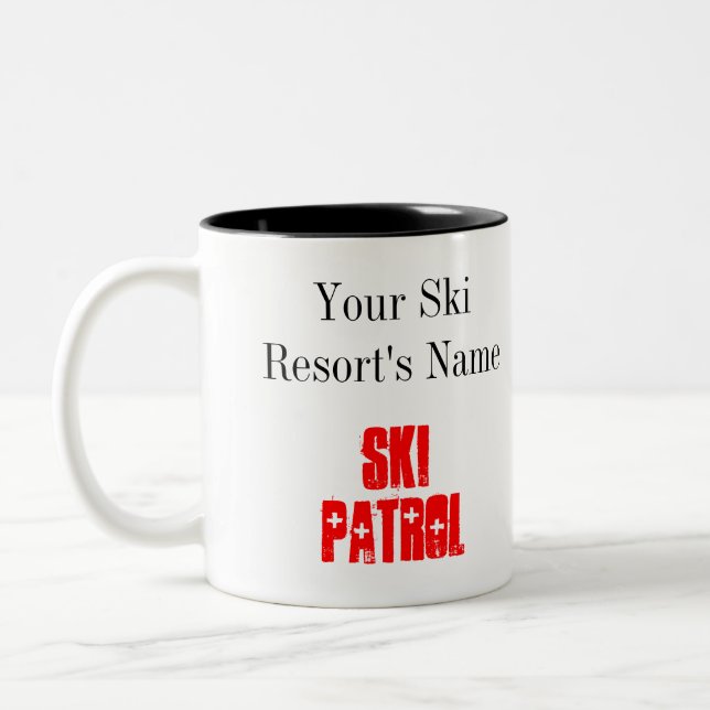 Caneca De Café Em Dois Tons Patrulha - seu recurso (Esquerda)