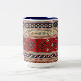 Caneca De Café Em Dois Tons Pattern Rug Turco Peace Love Art Party Destinat
