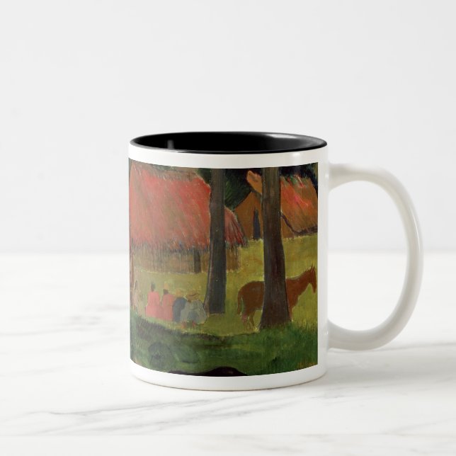 Caneca De Café Em Dois Tons Paul Gauguin | as três cabanas, Tahiti, 1891-92 (Direita)