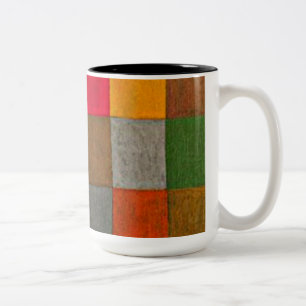 Caneca De Café Em Dois Tons Paul Klee art: Nova Harmonia, pintura Klee