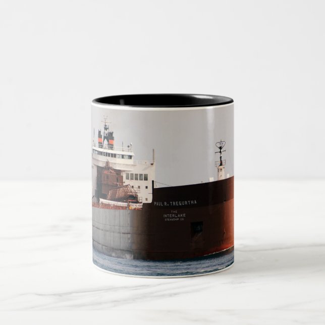 Caneca De Café Em Dois Tons Paul R. Tregurtha Excelente Lagos Freighter Coffee (Centro)