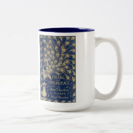 Caneca De Café Em Dois Tons Pavão 1894 do orgulho e do preconceito de Jane