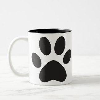Caneca De Café Em Dois Tons Paw Print Dog Cat Animal Pet Foot Puppy