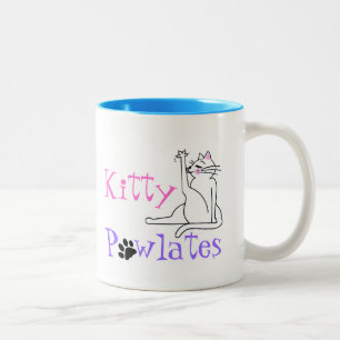 Caneca De Café Em Dois Tons PAWlates do gatinho