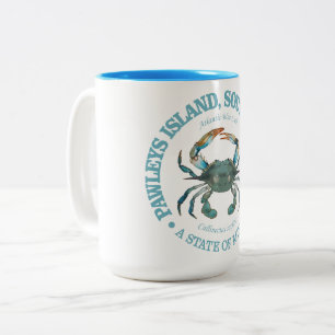 Caneca De Café Em Dois Tons Pawleys Island (blue crab)