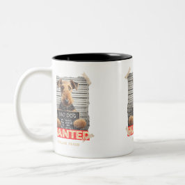Caneca De Café Em Dois Tons Pawnal Code: "Collar Fraud" - Bad Airedale Terrier