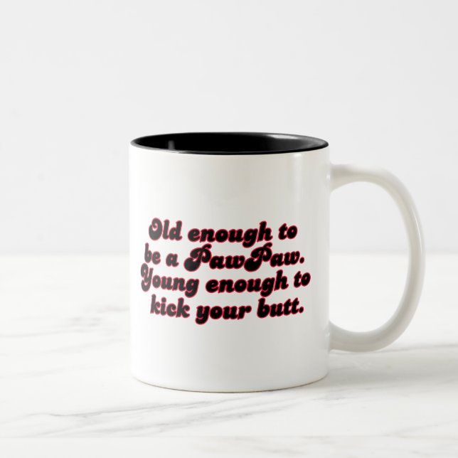 Caneca De Café Em Dois Tons PawPaw velho bastante (Direita)