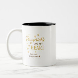 Caneca De Café Em Dois Tons Pawprint Pet Mug
