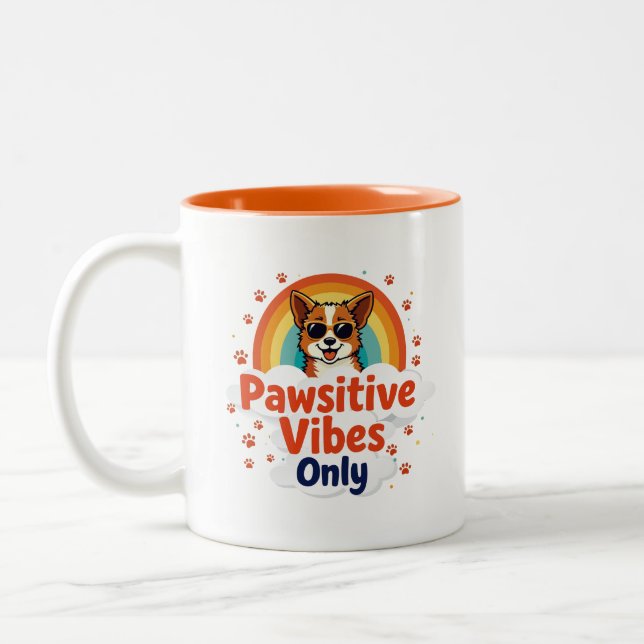 Caneca De Café Em Dois Tons Pawsibe only Mug (Esquerda)
