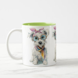 Caneca De Café Em Dois Tons Pawsitively Sassy – Whimsical Dog 