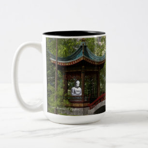 Caneca De Café Em Dois Tons Paz de dentro de, citações de Buddha