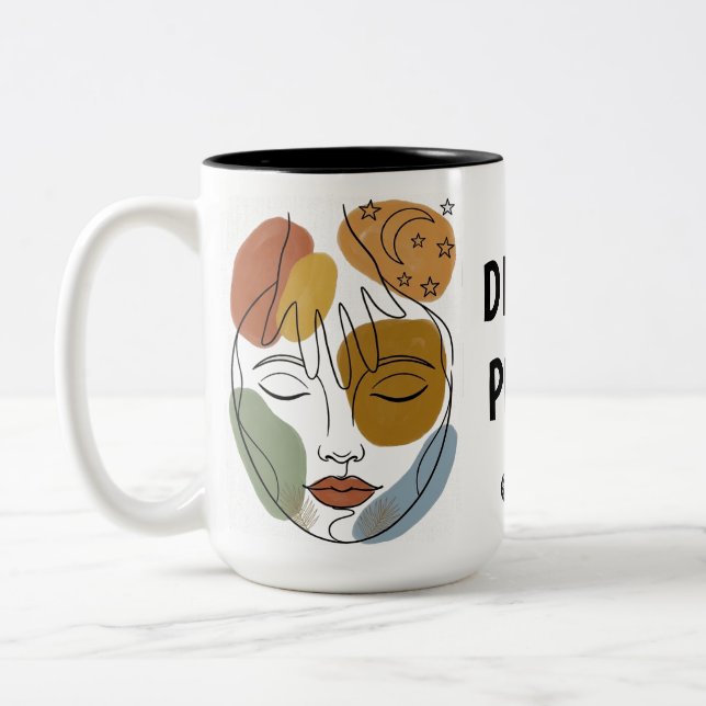 CANECA DE CAFÉ EM DOIS TONS PAZ DIVINA (Esquerda)