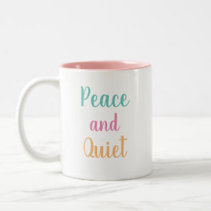 Caneca De Café Em Dois Tons Paz e Silêncio