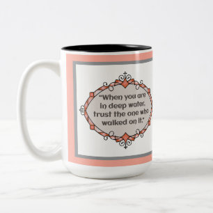 Caneca De Café Em Dois Tons Paz em águas profundas