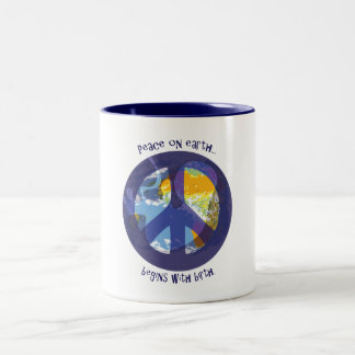 Caneca De Café Em Dois Tons Paz na terra…