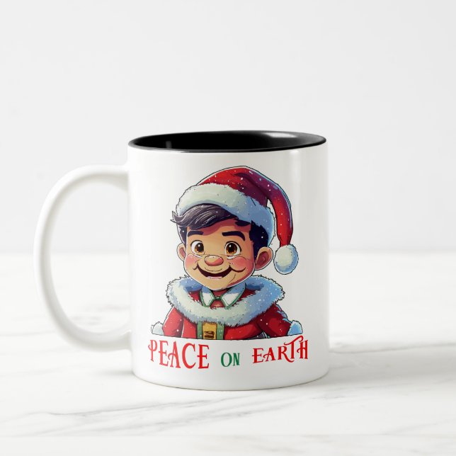 Caneca De Café Em Dois Tons Paz no Menino da Terra (Esquerda)
