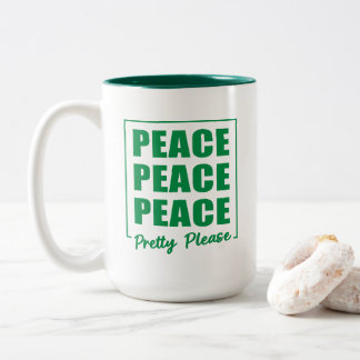 Caneca De Café Em Dois Tons Paz Paz Paz Por Favor