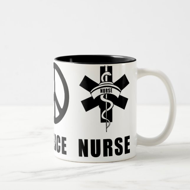 Caneca De Café Em Dois Tons Paz RN do amor (Direita)