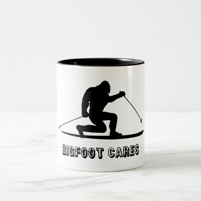 Caneca De Café Em Dois Tons Pé-Grande Pé - Telemark Skiing (Centro)