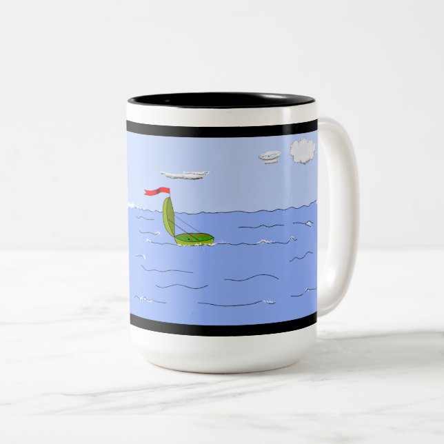 Caneca De Café Em Dois Tons Pea Vyage II (Frente Esquerda)