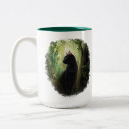 Caneca De Café Em Dois Tons Peacock Cat