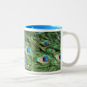 Caneca De Café Em Dois Tons Peacock Feather Coffee ou Tea Cup Bepra Mug