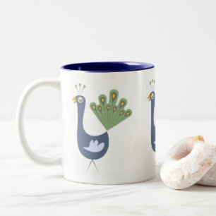Caneca De Café Em Dois Tons Peacock Mug orgulhoso