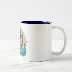 Caneca De Café Em Dois Tons Peacock Um bonito