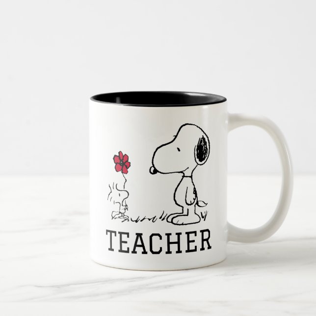 Caneca De Café Em Dois Tons PEANUTS | Snoopy & Woodstock Teacher (Direita)