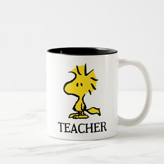 Caneca De Café Em Dois Tons Peanuts | Woodstock Teacher (Direita)