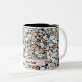 Caneca De Café Em Dois Tons Pebble Stone design