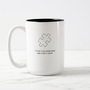 Caneca De Café Em Dois Tons Peça de Puzzle Não é Para Todos – Cotações de Indi