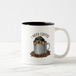 Caneca De Café Em Dois Tons Peças do meu café - Edição Sonolenta