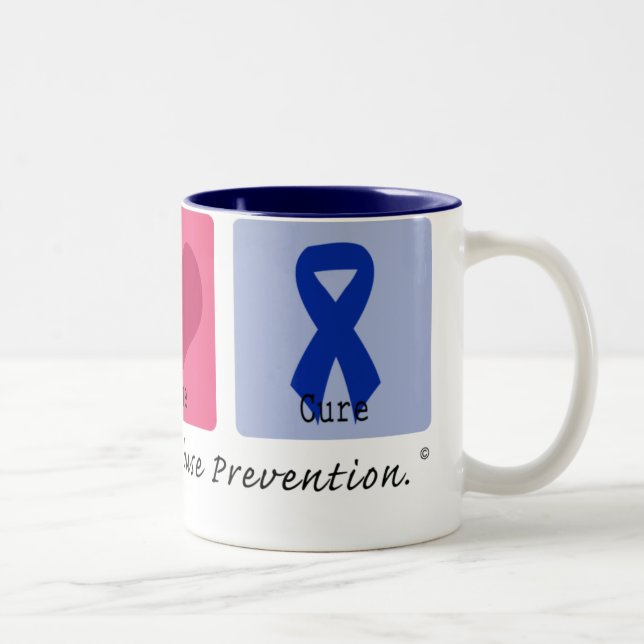 Caneca De Café Em Dois Tons Pederastia da cura do amor da paz (Direita)