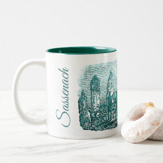 Caneca De Café Em Dois Tons Pedras em pé Craigh na Dun Sassenach