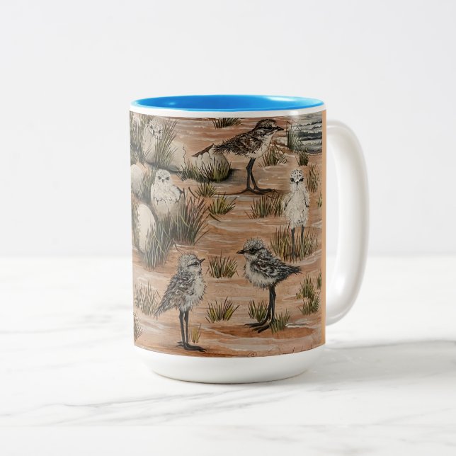 Caneca De Café Em Dois Tons Peeps Coffee Mug (Frente Esquerda)