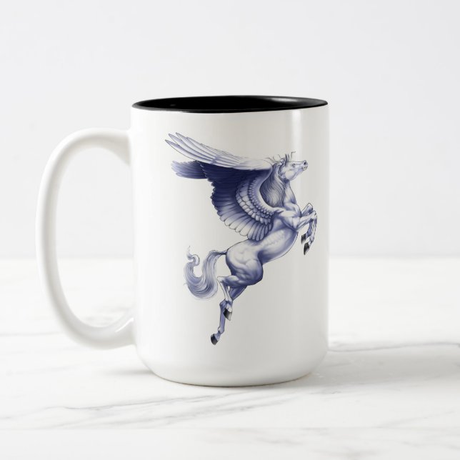 Caneca De Café Em Dois Tons Pegasus Mítico (Esquerda)