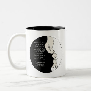 Caneca De Café Em Dois Tons Pegue a mão de Deus