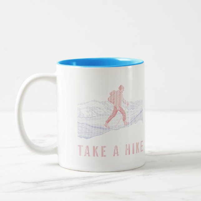 Caneca De Café Em Dois Tons Pegue um azul e um vermelho (Esquerda)