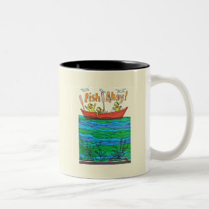 Caneca De Café Em Dois Tons Peixe Ahoy!
