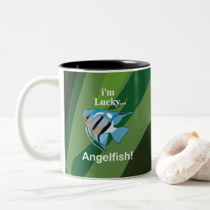 Caneca De Café Em Dois Tons Peixe-anjo Aquarista Tropical de Água Doce Pescado