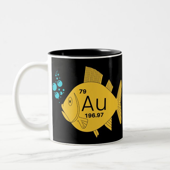 Caneca De Café Em Dois Tons Peixe Dourado (Esquerda)
