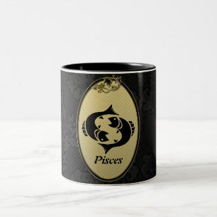 Caneca De Café Em Dois Tons Peixes
