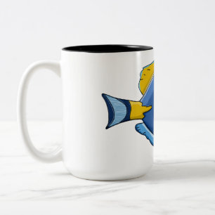 Caneca De Café Em Dois Tons peixes, aquários, imagens da natureza