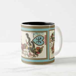 Caneca De Café Em Dois Tons Peixes de fevereiro Zodiac Sun Mug