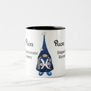 Caneca De Café Em Dois Tons Peixes Gnome Zodiac - Sinal